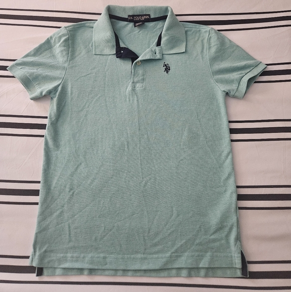 U.S. Polo Assn. Mint Green Kids Polo - Picture 2 of 5